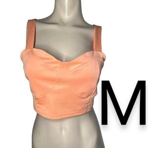 🆕Vintage Marilyn Monroe Peach Cami Bustier Crop Top~Size M